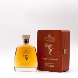 SIBONA - Grappa di Barolo Riserva 2010 invecchiata in Botti di Rovere 44° 0,70L Astuccio di legno